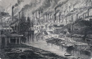 Industrie in England: Kupferfabrik von Herrn Vivian (Manchester), „Rund um die Welt“, 2. Woche 1865 von Unknown artist