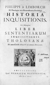 Inquisition. Frontispiz von „Geschichte der Inquisition“, Amsterdam 1692 von Unknown artist