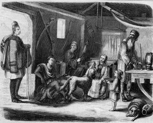 Innenraum eines serbischen Bauernhauses in der Nähe von Belgrad im Jahr 1859 von Unknown artist