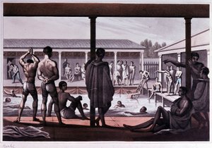 Innenraum einer Schwimmschule, London, frühes 19. Jahrhundert. von Unknown artist