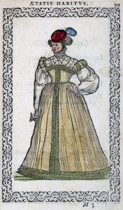 Italienische Frau - in „Habits et effigies“ von Jean Sulperius