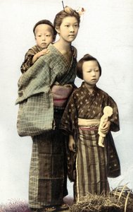 Japanische Kinder, Ende des 19. Jahrhunderts