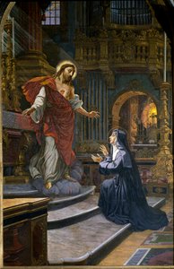 Jesus erscheint der Heiligen Margareta Maria Alacoque