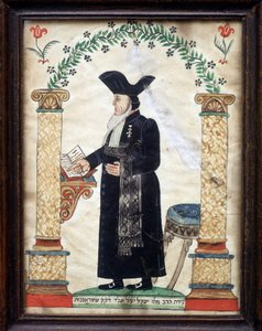 Jüdische Volkskunst: Darstellung eines Rabbiners