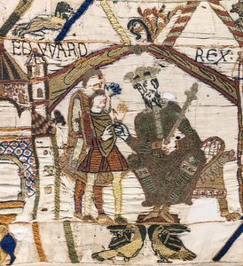 König Eduard der Bekenner sendet Harold in die Normandie, Teppich von Bayeux von Unknown artist