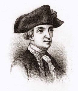 Ritter von Chastellux, Porträt von François Jean, Marquis von Chastellux (1734 - 1788), französischer Schriftsteller und Militär - Gravur 19. Jahrhundert.
