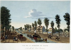 La barrier du Maine, circa 1820 - in „Vues de Paris“ von Courvoisier
