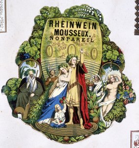 Etikett von „Rheinwein Sekt - Monpareil“, 19. Jahrhundert von Unknown artist