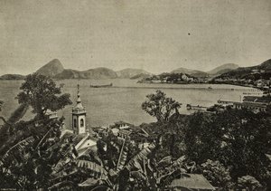 Strand von Lapa, Rio de Janeiro, Brasilien, Gravur aus einem Foto von Vittorio Boron aus L