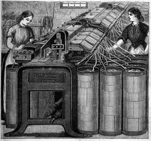 Große englische Industrien: Walter Evans Baumwollspinnerei in England 1863. Baumwollflotation