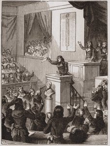 Lazare Nicolas Marguerite Carnot (genannt der Organisator des Sieges oder der große Carnot) verkündet am 1. September