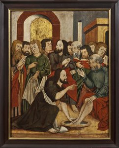 Christus wäscht Petrus die Füße