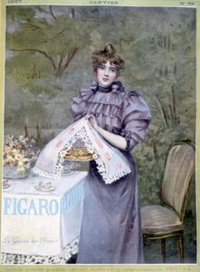 Le cake des rois von Frédéric Vallet - in „Figaro Illustré“, Jan 1897 von Unknown artist