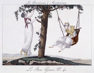 Die Pariserinnen in Montmorency (Schaukel) - in "Le Bon Genre" von Unknown artist