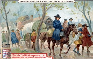 Leben von Shakespeare: Shakespeare unter wandernden Schauspielern von Unknown artist