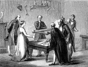 Luigi Galvani entdeckte 1780 die Reizbarkeit des Froschmuskels durch Elektrizität