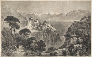 Madonna del Sasso, Schweiz - Das Kloster Unserer Lieben Frau von Sasso - in der Nähe von Locarno am Lago Maggiore - Kanton Tessin in der Schweiz - 1861 von Unknown artist