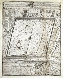 Karte des Lazaretts von Mailand während der Großen Pest von Mailand im Jahr 1630 von Unknown artist