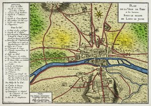 Karte der Stadt Paris unter der Herrschaft von Ludwig dem Jüngeren (Louis VII 1120-1180) von Unknown artist