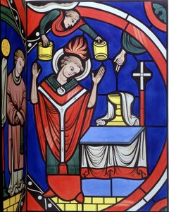 Mass. College Nachbildung eines Glasfensters aus der Kathedrale von Le Mans. Nachzeichnung des 19. Jahrhunderts
