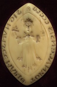 Matrize des Siegels des Kapitels von Tournai. Seit dem 12. Jahrhundert verwendet. Mit dem Bild des merowingischen Königs Chilpéric von Unknown artist