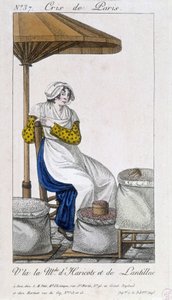 Händler von Bohnen und getrockneten Linsen - in „Cris de Paris“, Anfang 19. Jahrhundert von Unknown artist