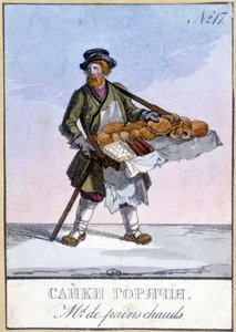 Händler von heißen Broten in Russland im 19. Jahrhundert von Unknown artist