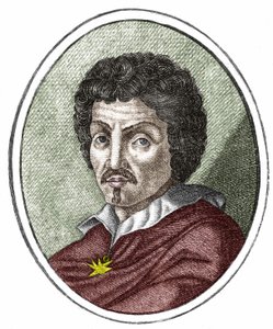 Michelangelo Merisi genannt il Caravaggio oder Caravaggio (1569-1609), Gravur 17. Jahrhundert von Unknown artist