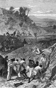 Abbau einer Diamantenmine in Afrika im Jahr 1869 von Unknown artist
