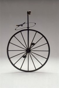 Einrad mit Holzrädern aus dem Jahr 1870