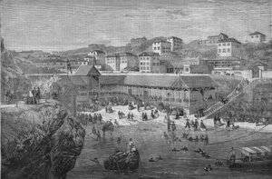 Morgen an den Seebädern von Biarritz im Jahr 1867 von Unknown artist