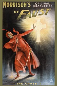 Morrison Originalproduktion von Faust - das Kreuz! - Poster für ein Stück über Faust: „La Croix“