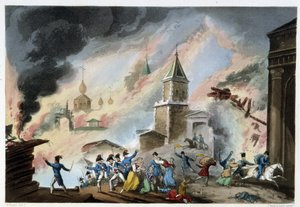 Moskauer Brand, Sep. 1812 - in „Napoleonic Wars“ von Sutherland, Duburg, London von Unknown artist