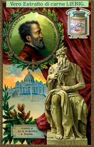 Moses - Statue von Michelangelo, frühes 20. Jahrhundert von Unknown artist