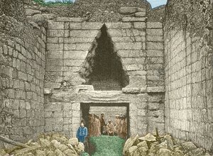 Mykene, das Löwentor entdeckt von Schliemann von Unknown artist
