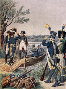 Napoleon und Massena auf der Insel Lobau von Unknown Artist