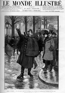 Neue Uniform der Friedenswächter-Autobrigade in Paris. Gravur in „Le Monde illustrious“