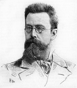 Nikolai Rimski-Korsakow (1844-1908), russischer Komponist. Gravur von 1889 von Unknown artist