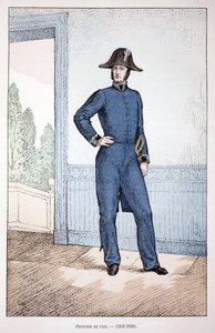 Friedensoffizier (1841-1848). Farbradierung zur Illustration des Buches Histoire du corps des gardiens de la paix