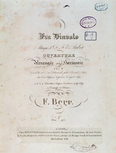 Eröffnung der komischen Oper Fra Diavolo, oder Das Wirtshaus von Terracine von D. F. Auber von Unknown artist