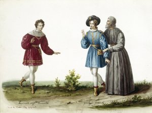 Opernsänger Adolphe Nourrit (links) in der Rolle des Grafen d