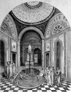 Orientalische Bäder in Budapest. Der rosa Raum von Unknown artist