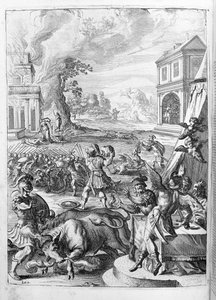 Ovid (Ovidius) - Illustration für Buch 15 - (P. Ovidii Nasonis Metamorphose libri XV mit Anmerkungen von TH. Farnabii.) Anmerkung von Thomas Farnaby (Farnabia) (1575-1647) von Unknown artist