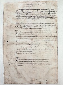 Seite der Kommentare zu den Psalmen von Cassiodor (Manuskript, 9. Jahrhundert) von Unknown artist