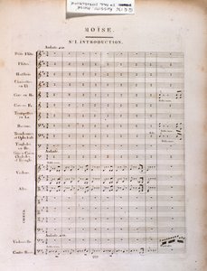 Seite der Partitur von Moses in Ägypten von Gioacchino Rossini