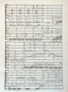Seite der Partitur von Siegfried, Oper von Wagner von Unknown artist