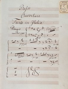 Seite der Partitur der Ouvertüre von Der Türke in Italien von Gioacchino Rossini von Unknown artist