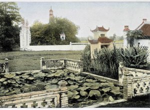 Pagode des Pinsels in Hanoi - in „Around the World“, Ende des 19. Jahrhunderts von Unknown artist