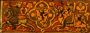 Kampfszene zwischen einem christlichen Ritter und einem muslimischen Ritter von Unknown artist