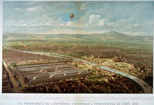 Panoramablick auf die Weltausstellung 1878 in Paris von Unknown artist